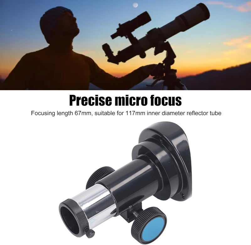 Sanpyl 80mm Telescope Focusing Seat, Reflector Astronomical Telescope Focuser Toothed Focus Extension Focuser Gear for 1.25 Inch Interface Eyepiece - Image 3